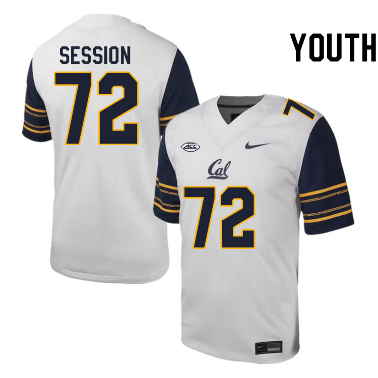 Youth #72 T.J. Session California Golden Bears ACC Conference College Football Jerseys Stitched Sale